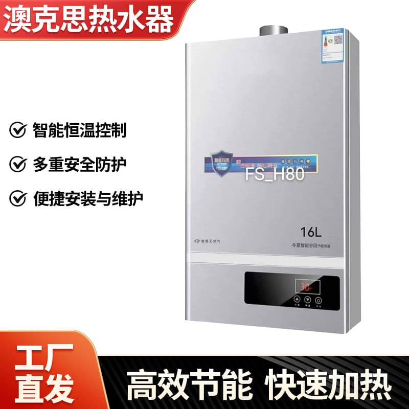 Professional Export LPG Natural Gas Water Heater Shower Home Water Heater Constant Temperature 16L Pure Copper Tank Hot Water