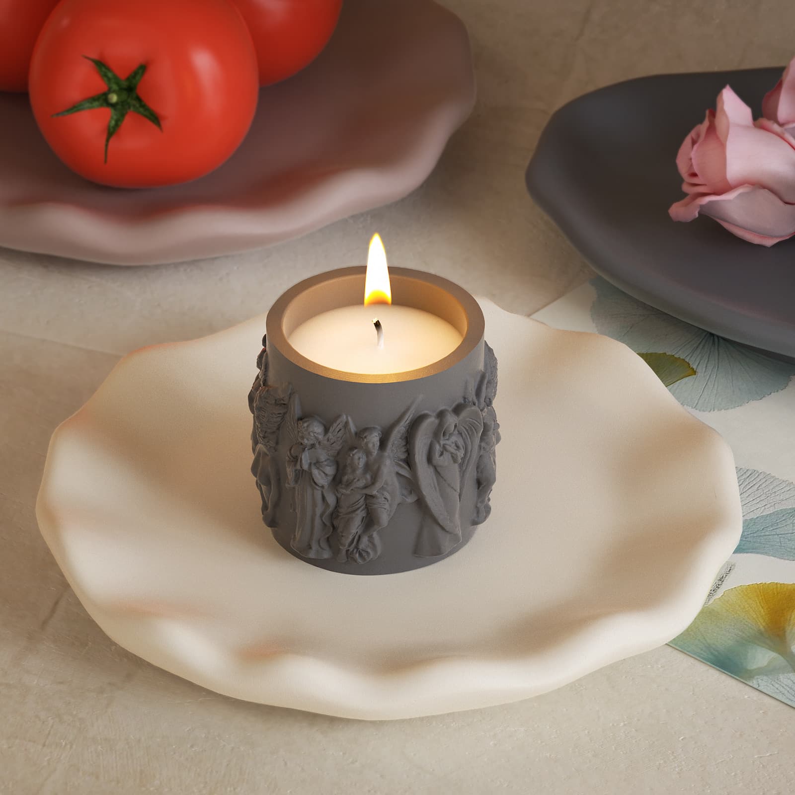 DIY Resin Cloud-Shaped Irregular Tray Mirror Plaster Coaster Cup Base Jewelry Dish Silicone Mold