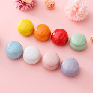 Ceramic Balm Jar Powder Jar Mini Tea Canister Small Pill Container Rouge Lip Balm Jar Airtight Jar Cosmetic Bottle