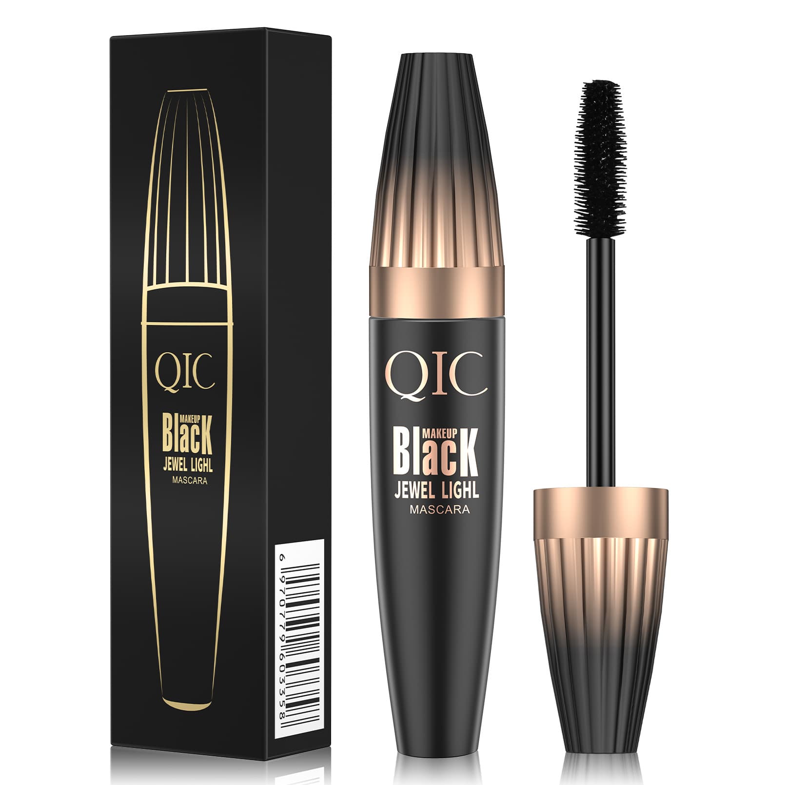 QIC Qini Color Rich 4D Mascara Lengthening Volumizing Curling Smudge-proof Waterproof Mascara Cross-border Cosmetics