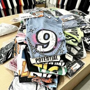 400 Grams Heavyweight Pure Cotton American Trendy Printed Short Sleeve T-Shirt Unisex Summer Loose Streetwear Cross-Border Hot