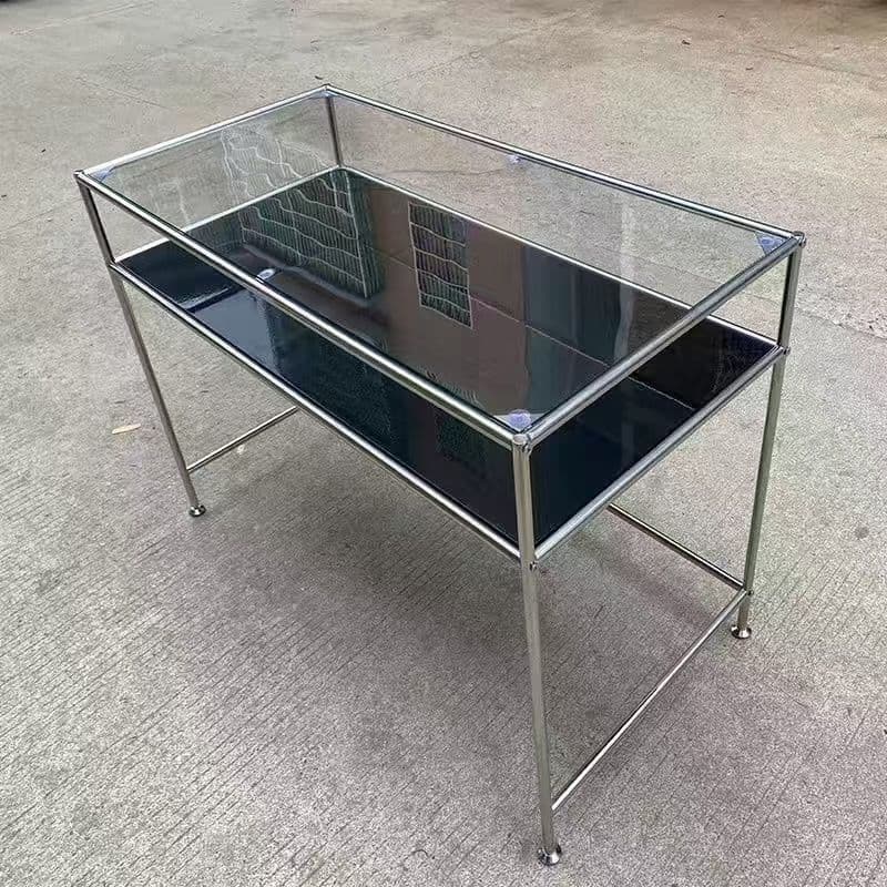 Stainless Steel Office Desk Nail Table Display Table Showcase Computer Desk Dressing Table Multifunctional All-in-One Desk Amazon