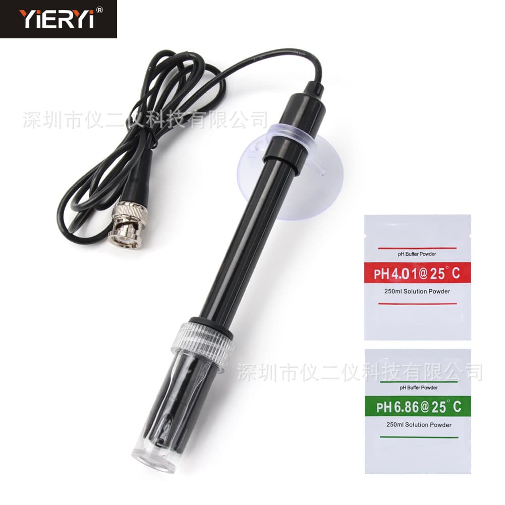 With Suction Cup Calibration Powder PH-201 Experimental PH Composite Electrode Probe PHS-3C Matching Probe BNC Interface