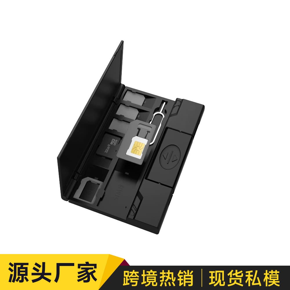 Multi-in-1 OTG card reader, SIM adapter from nano to micro, phone stand