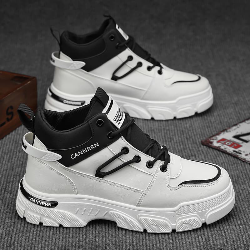 Autumn Men's Shoes New High-Top Martin Boots Men's Trendy Versatile Construction Site Work Work Shoes Anti-Slip Casual Ankle Boots