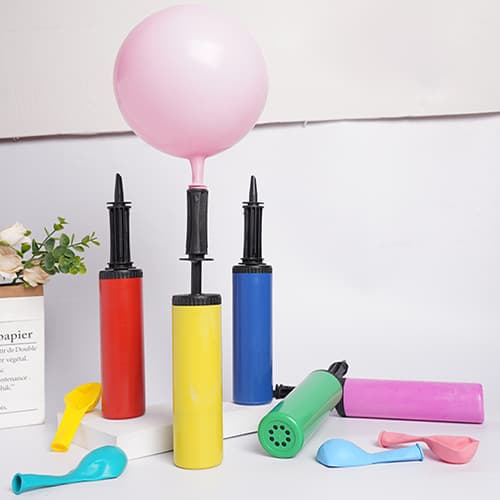 Large Balloon Pump Hand Push Macaron Hand Pump Accessories Inflator Wholesale Air Pump Plastic Colorful Portable