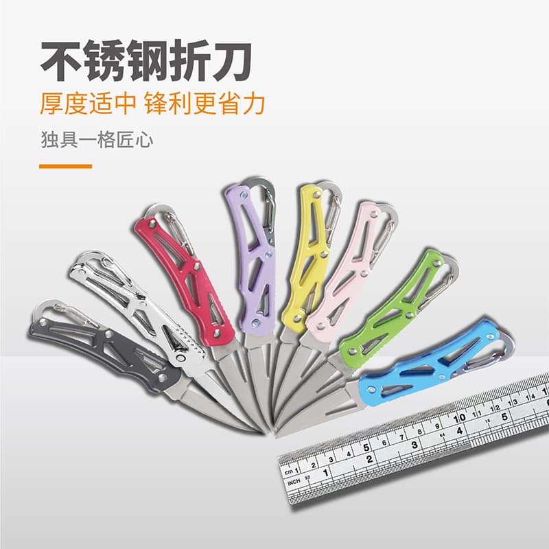 Mini Portable Folding Knife Keychain New Stainless Steel Outdoor Fruit Camping Small Knife Compact Multi-purpose Tool