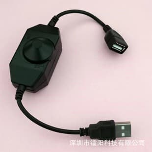 LED Single Color Inline USB Dimmer Switch 5V Light Strip Brightness Dimming Adjuster Manual Rotary Switch Dimmer