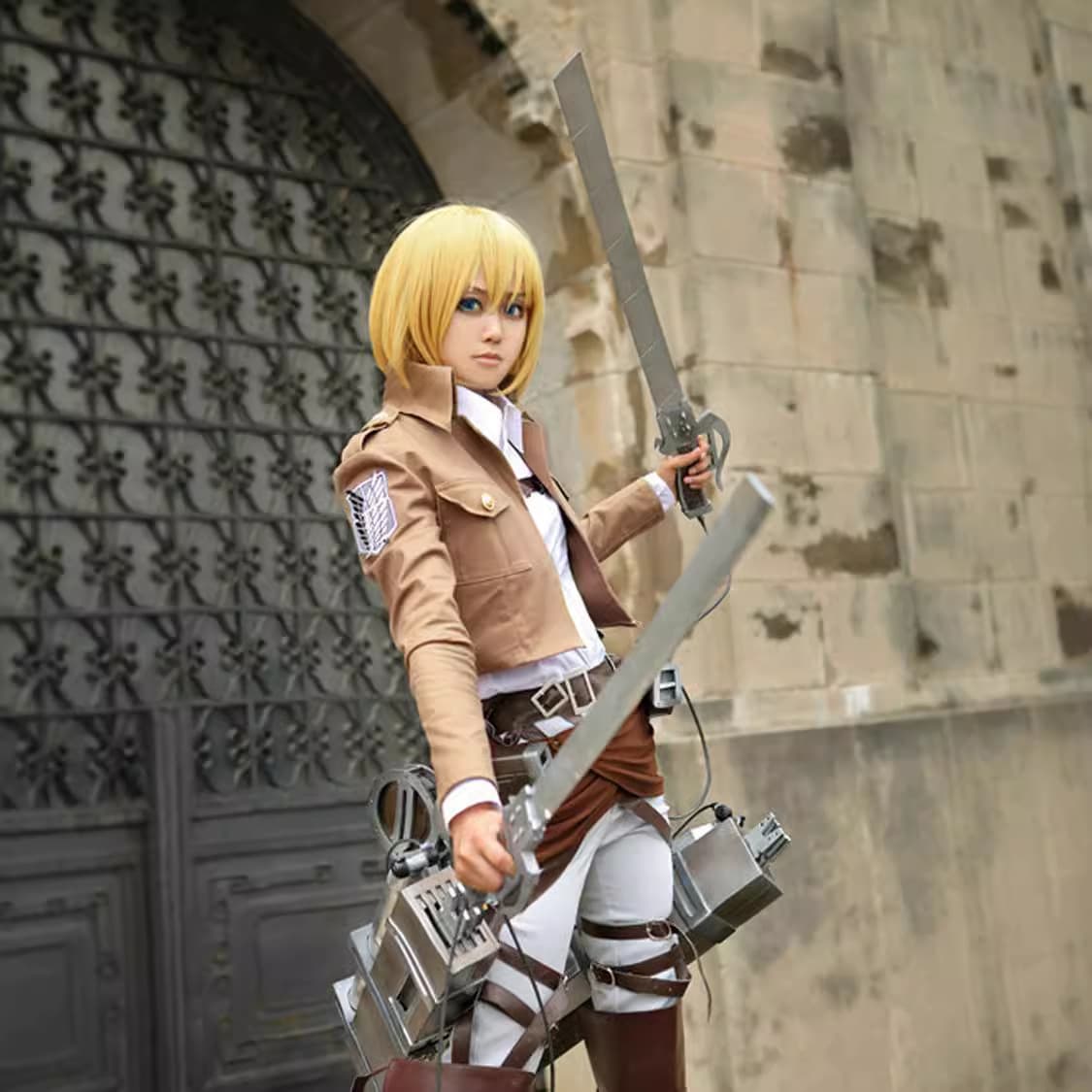 Attack Giant cos Suit Allen Mikasa Long Uniform NI Coat Investigation Corps cosplay Uniform