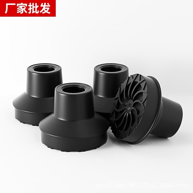 Elderly Walking Cane Crutch Staff Accessories Wholesale Large Four-Legged Base Anti-Slip Rubber Foot Cover Pad / 1.2CM Diameter