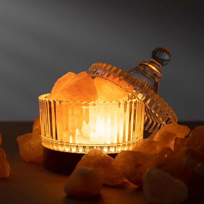 ins Himalayan aromatherapy salt lamp diffuser stone usb flame cup glass pressure lamp bedroom salt stone night light