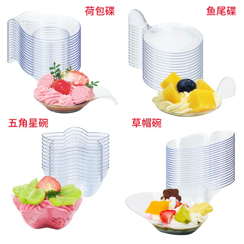 Small Capacity PS Disposable Hard Plastic Clear Sauce Seasoning Dessert Spoon Dipping Sauce Appetizer Container Cross-border