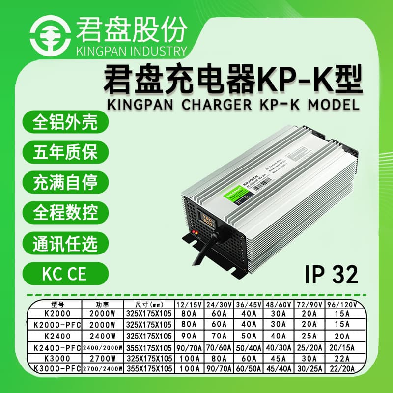 CE/KC Certified Junpan 2700W Electric Forklift Stacker Golf Cart Energy Storage Charger Lithium Iron Phosphate