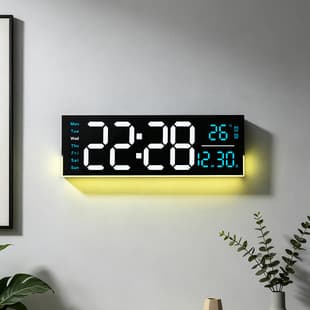 Cross-border Minimalist Electronic Clock Large Screen Digital LED Living Room Clock Feature Atmosphere Light Multifunctional Clock 5539