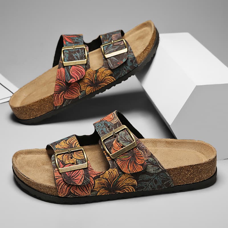 Comfortable Soft Wood Women's Slippers Casual Outdoor Fashionable Trendy Floral Pattern Adult Size Quality Chinese Production
