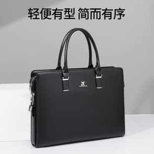 2025 Men's Handbag Briefcase Laptop Bag Business Document Bag Men's A4 Tote