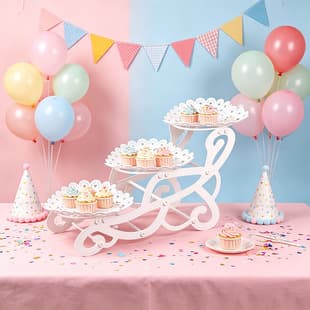 Cross-border Party Decoration Display Stand Birthday Cake Stand Cold Buffet Tea Break Afternoon Tea Dessert Stand Fruit Tray
