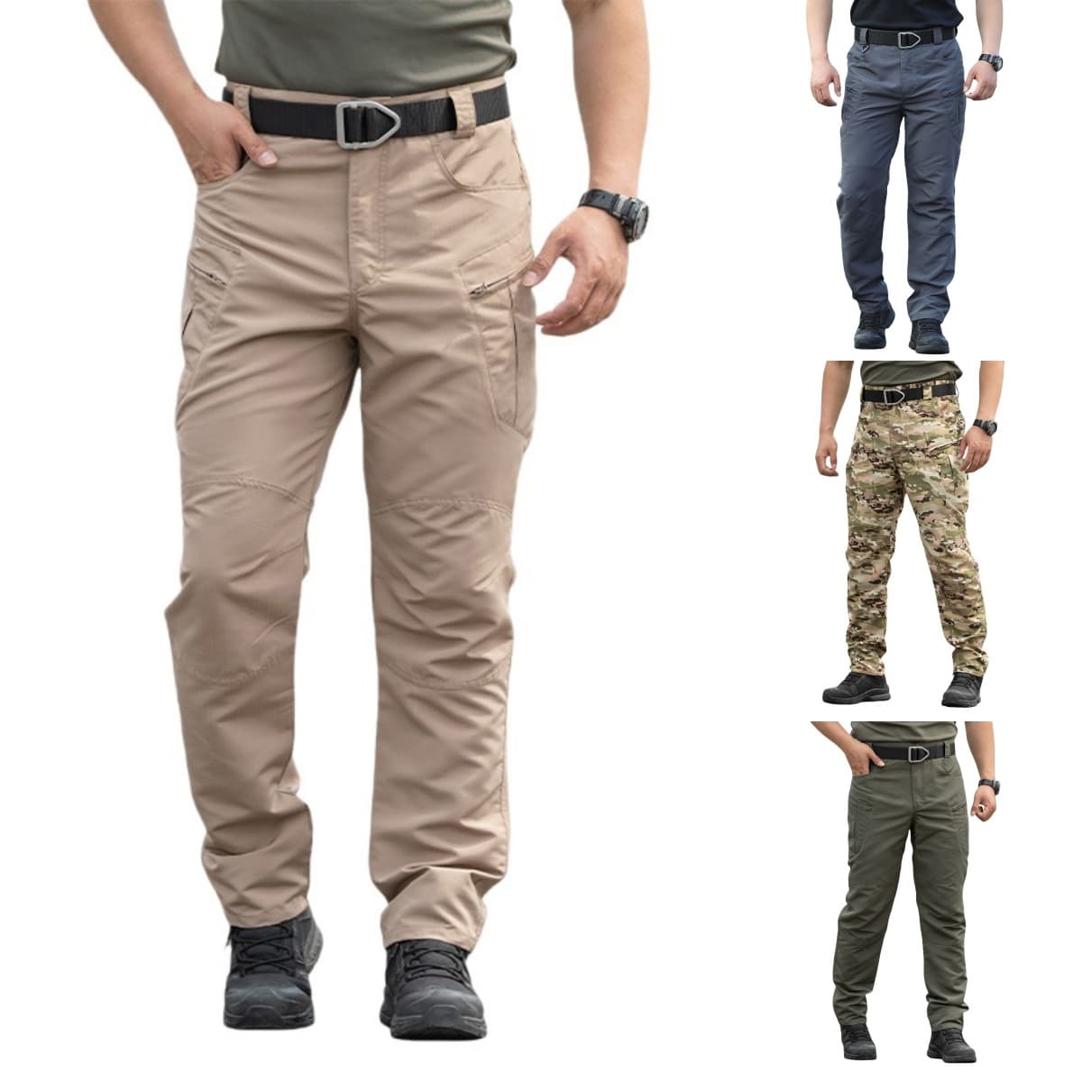 2025 Fall New Training Waterproof Abrasion-Resistant Outdoor Tactical Pants Multi-Pocket Men's Straight-Leg Long Pants Drop Shipping
