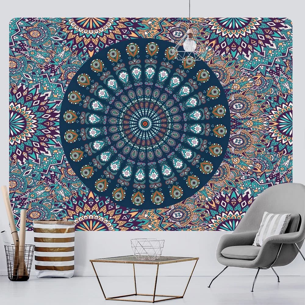 Indian Tapestry Home Decor Illusion Mandala Tapestry Bohemian Decoration Yoga Bedroom Home Decoration