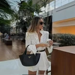 2025 Women's Autumn New Korean-style Lantern Long Sleeve Polka Dot Shirt Loose Light Mature Top Women's Shirt