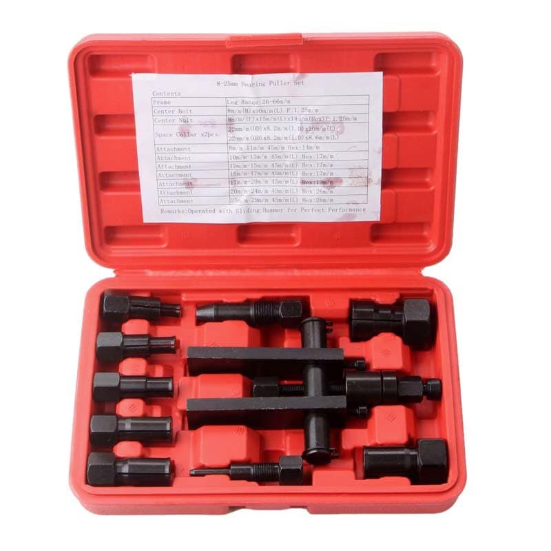 10-Piece Set of Bearing Removal Puller Two-Jaw Motorcycle Bearing Removal Tool Two-Jaw Puller Wheel Puller