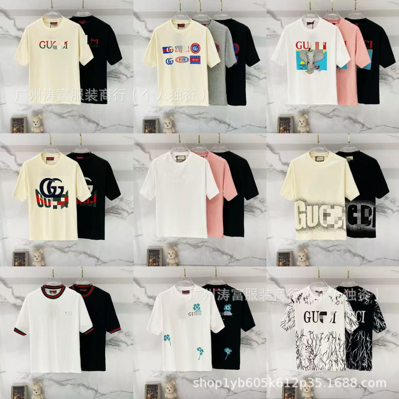 Cross-border 26ssG High Quality Casual Fashion Men's and Women's Couple Round Neck T-Shirt 100% Cotton T-Shirt for Men