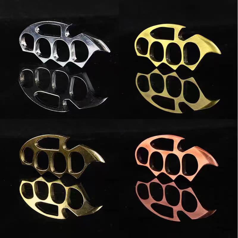 Legal Self-Defense Knuckle Duster Outdoor Punch Support Four-Finger Knuckle Glove Self-Defense Tiger Knuckle Window Breaker Equipment Gear