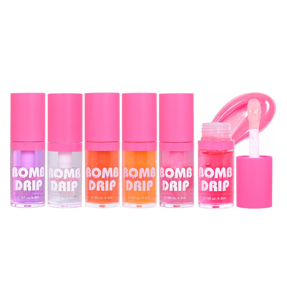 Cross-border e-commerce logo-free water lip balm light tone liquid lip gloss large brush lip balm lip care