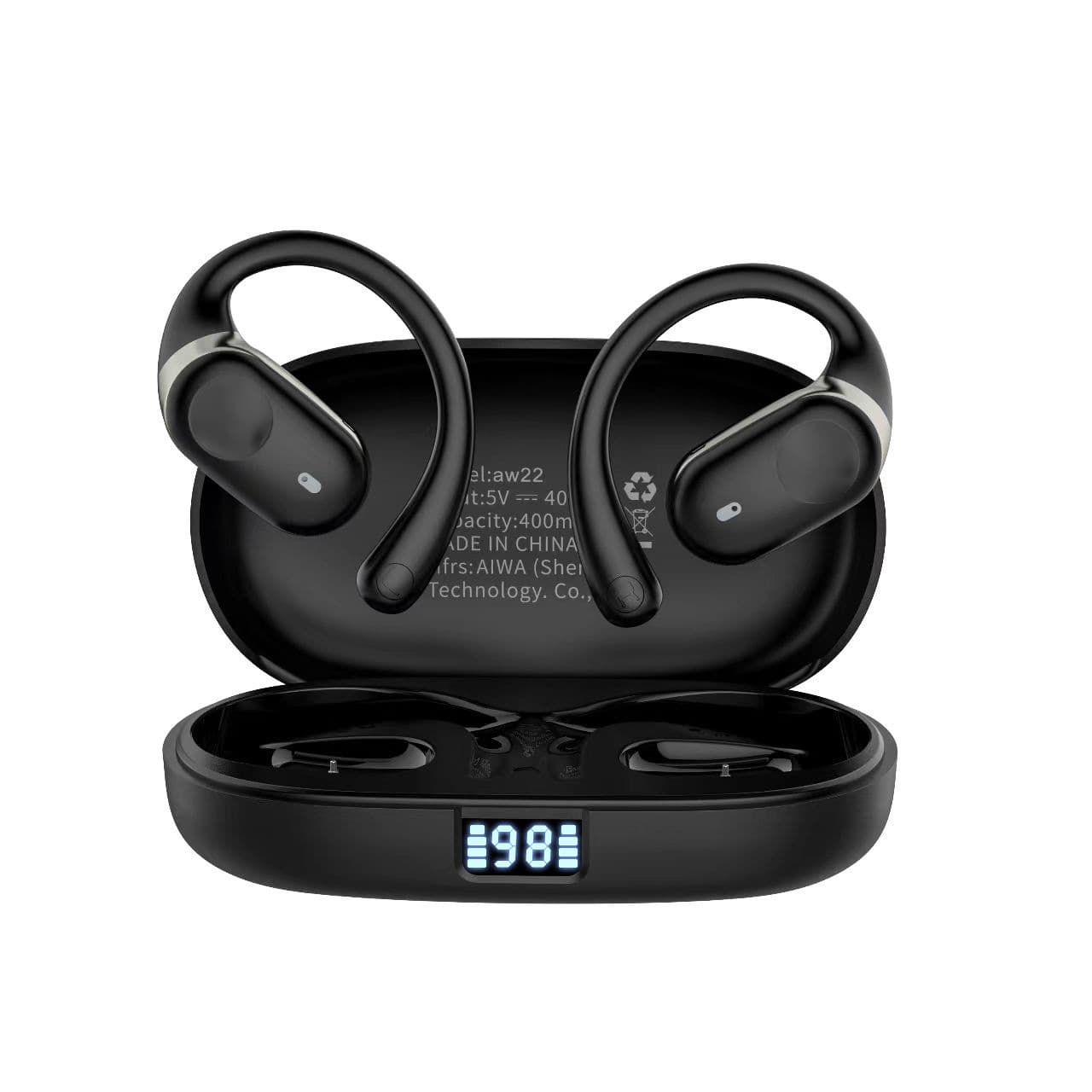 New OWS Bluetooth Earbuds X18 Open-Ear Clip-On AI Smart Headphones Sports HiFi Headset