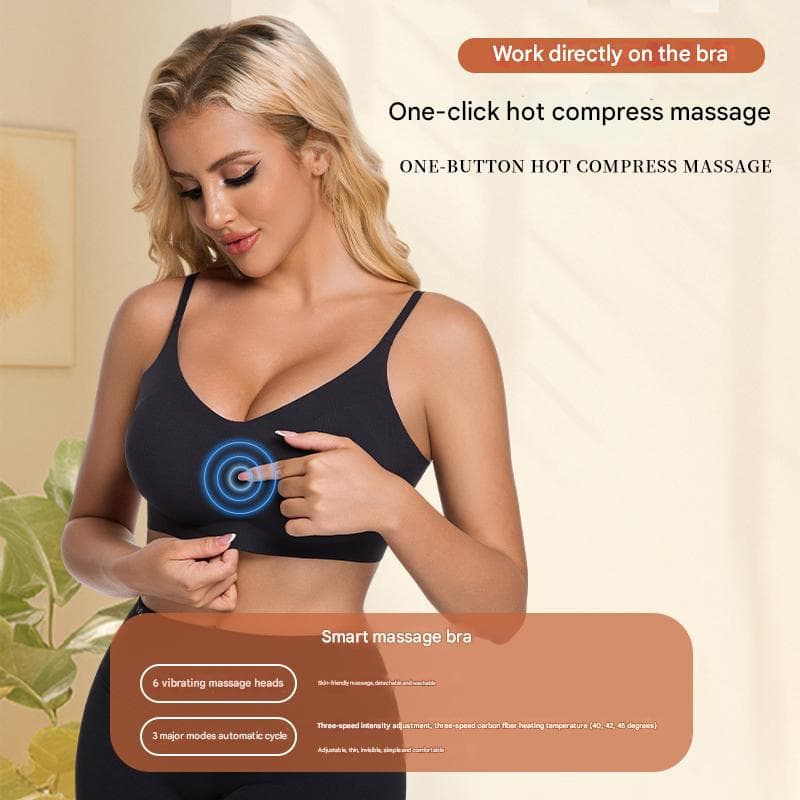 New Smart Massage Underwear Electric Bra Massager for Foreign Trade and Cross-Border Trade; Breast Massager with Heating and Vibration Massage