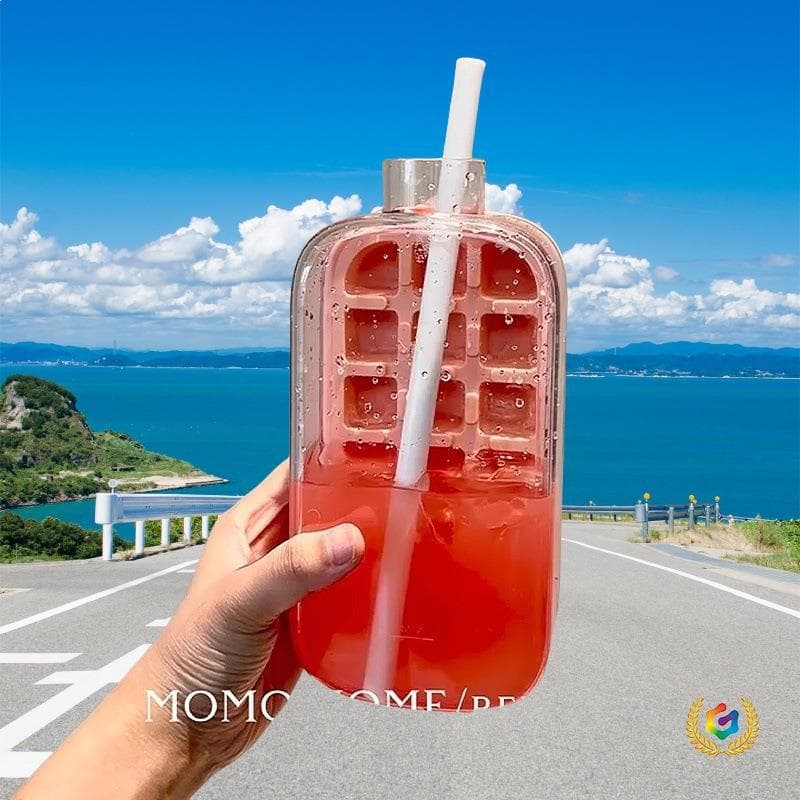 ✅ Ice Cube Tray with Press-Type Ice Grid, Water Bottle Cup, Household Food-Grade Ice Maker, Freeze Ice Cube Cup