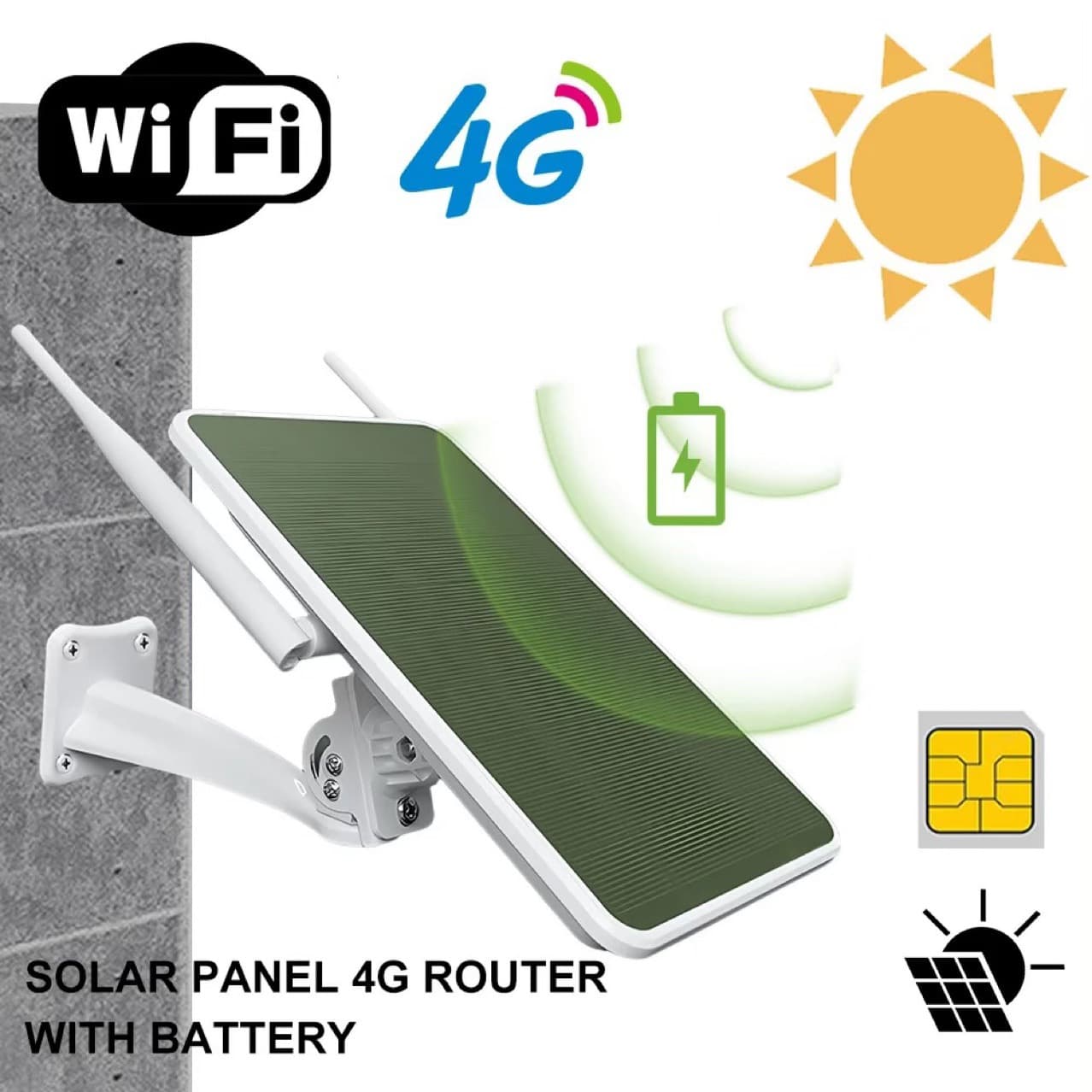 Solar Panel 4G Router Outdoor Data Card Compatible 6W European Version