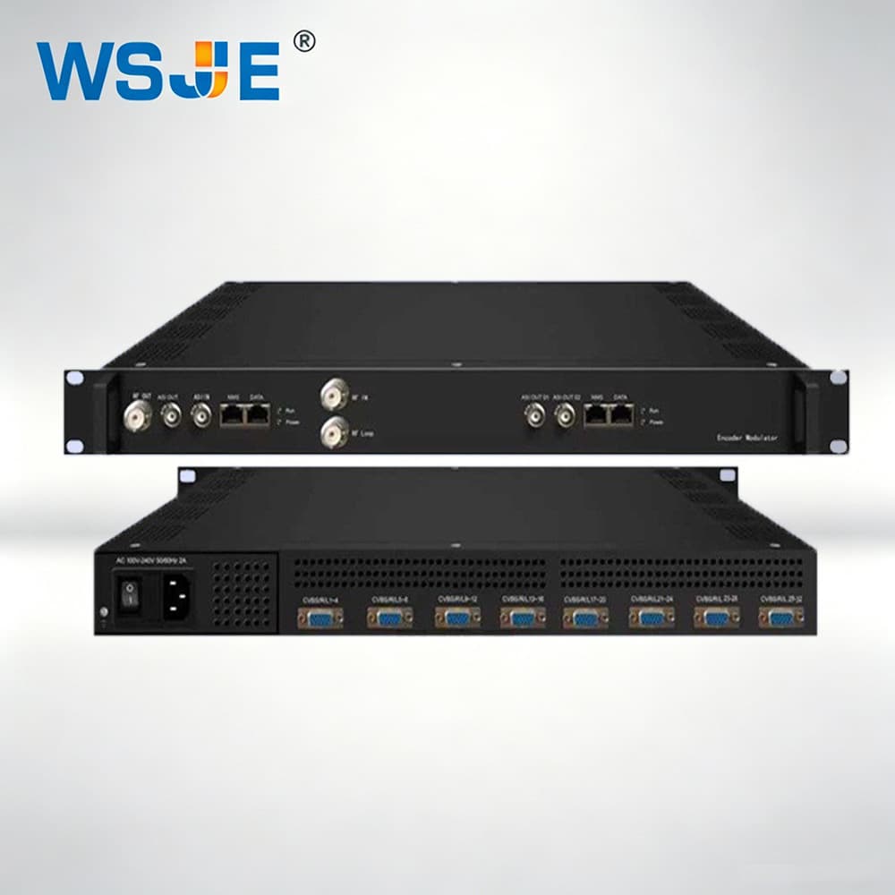 32-Channel SD Encoding Modulation DVBC Hotel Digital HD TV Front-End Equipment AV to RF DTMB
