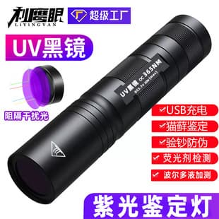 Wood's Lamp for Ringworm, Urine, Fungus Detection Flashlight, UV Ultraviolet Fluorescent Agent Purple Light, Money Detection Light