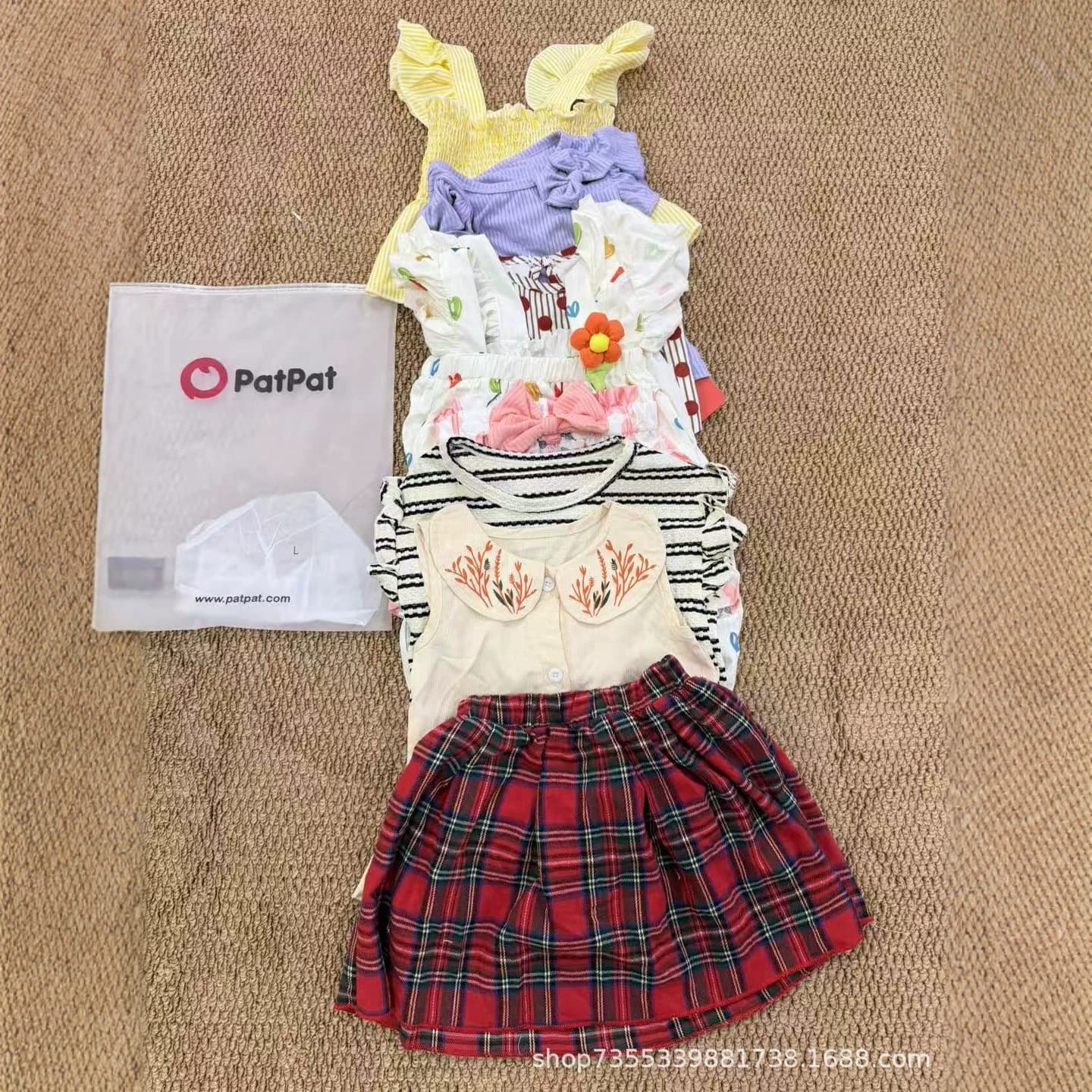 Patpat Cross-Border Brand Boys and Girls Clothing Dresses Single Piece Mixed Styles European and American Cute Fashion Surplus Stock Wholesale