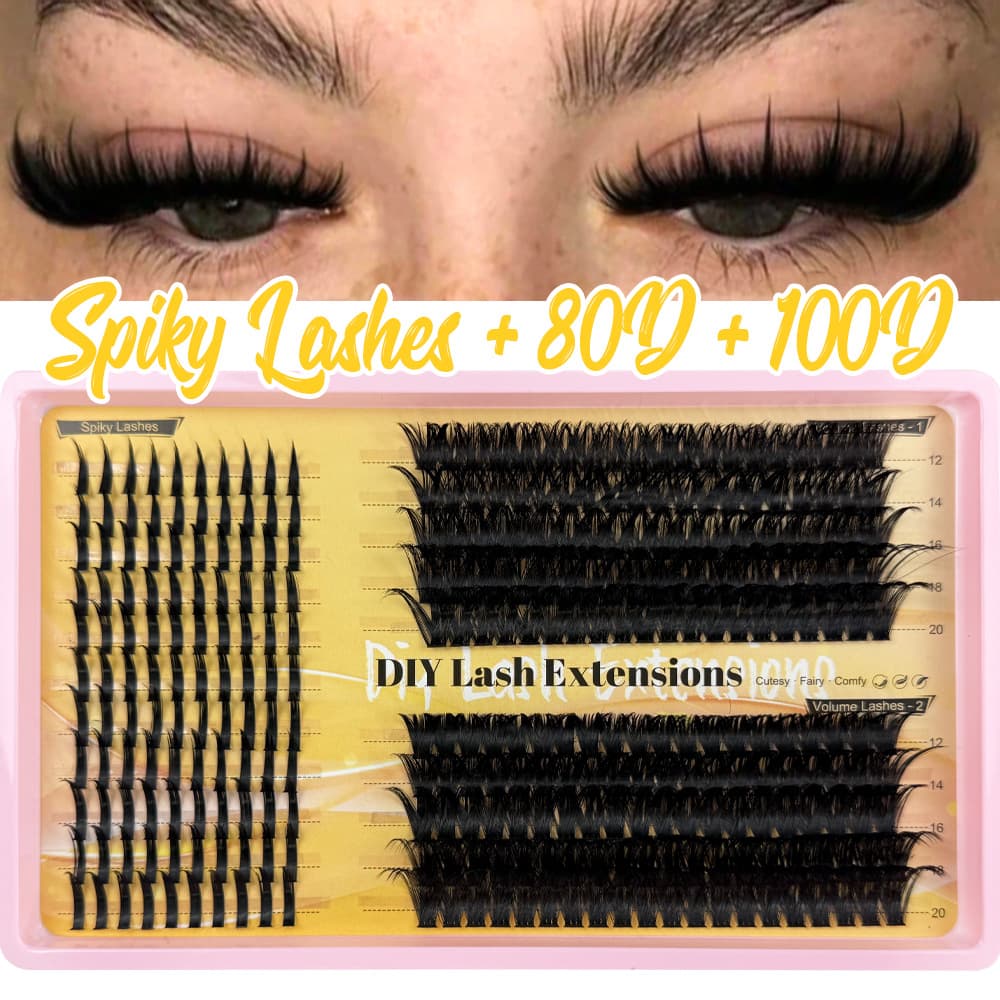 Best-selling Fairy Lashes + D-Curl Large Capacity DIY Segmented Mixed Length False Eyelashes