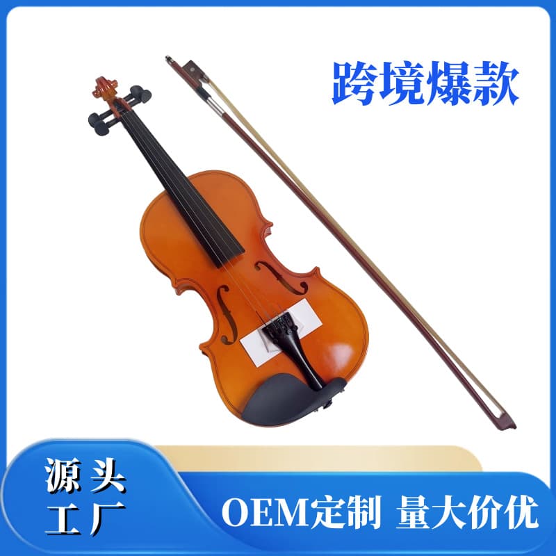 Violin Beginner 4/4 Violin Beginner Solid Wood Violin Plywood Violin Bow Rosin Rust Removal and Maintenance 1
