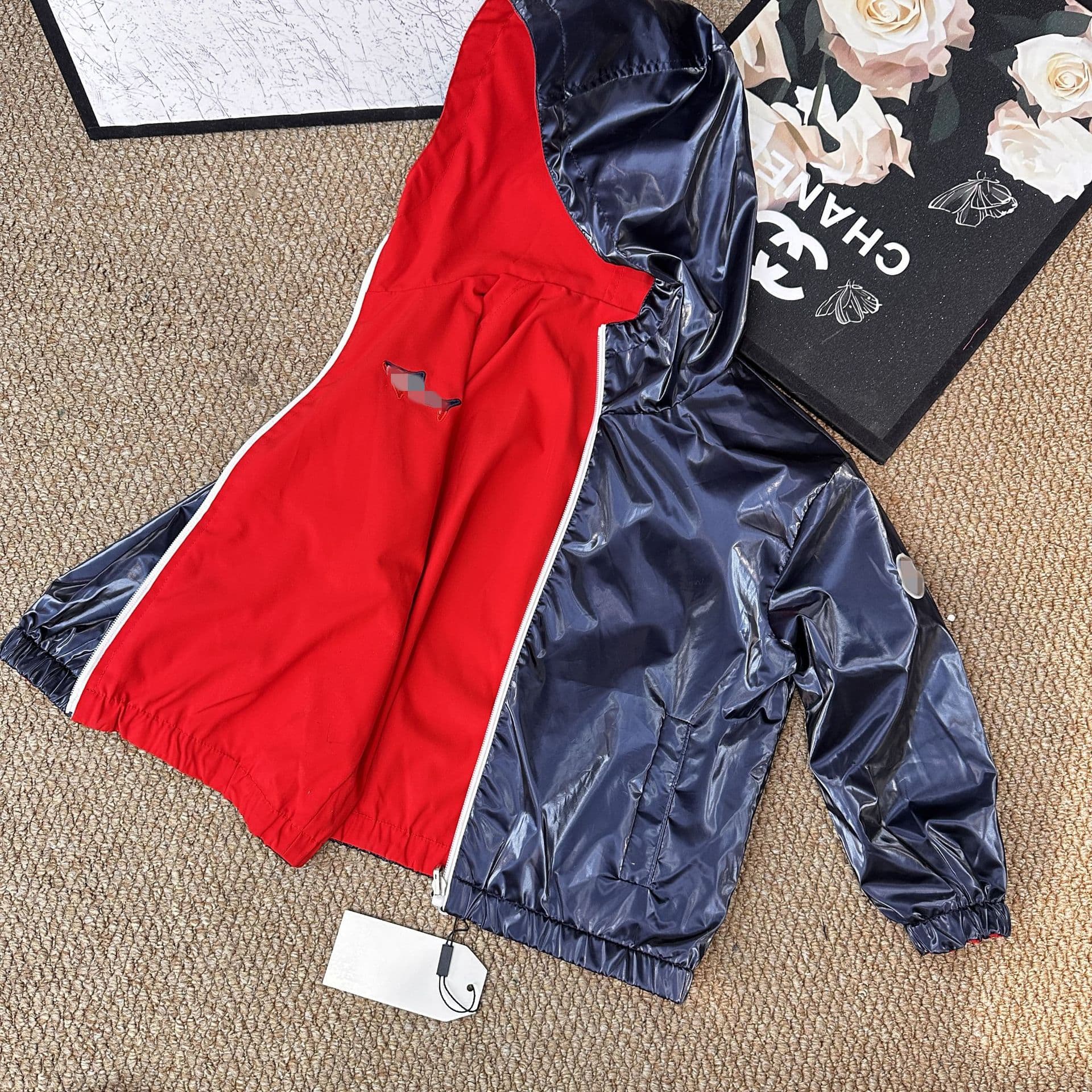 2026 Hot-Selling Autumn and Winter Children's Clothing Reversible Zip-Up Jacket with Hood and Letter Print for Boys and Girls