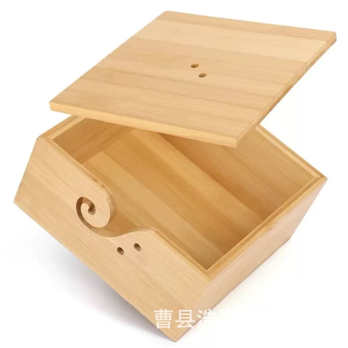 Cross-border Bamboo Yarn Bowl Square with Lid Yarn Ball Storage Bowl Knitting Tool Crochet Storage Yarn Holder
