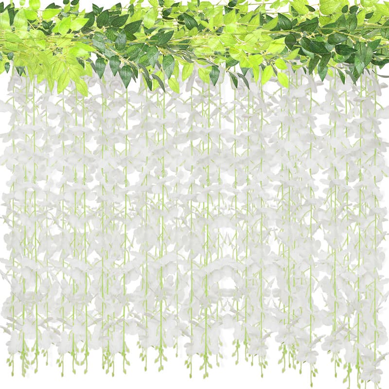 Simulated wisteria flower rattan wedding decoration fake flowers plastic flower string vines air conditioning pipe blocking winding ceiling