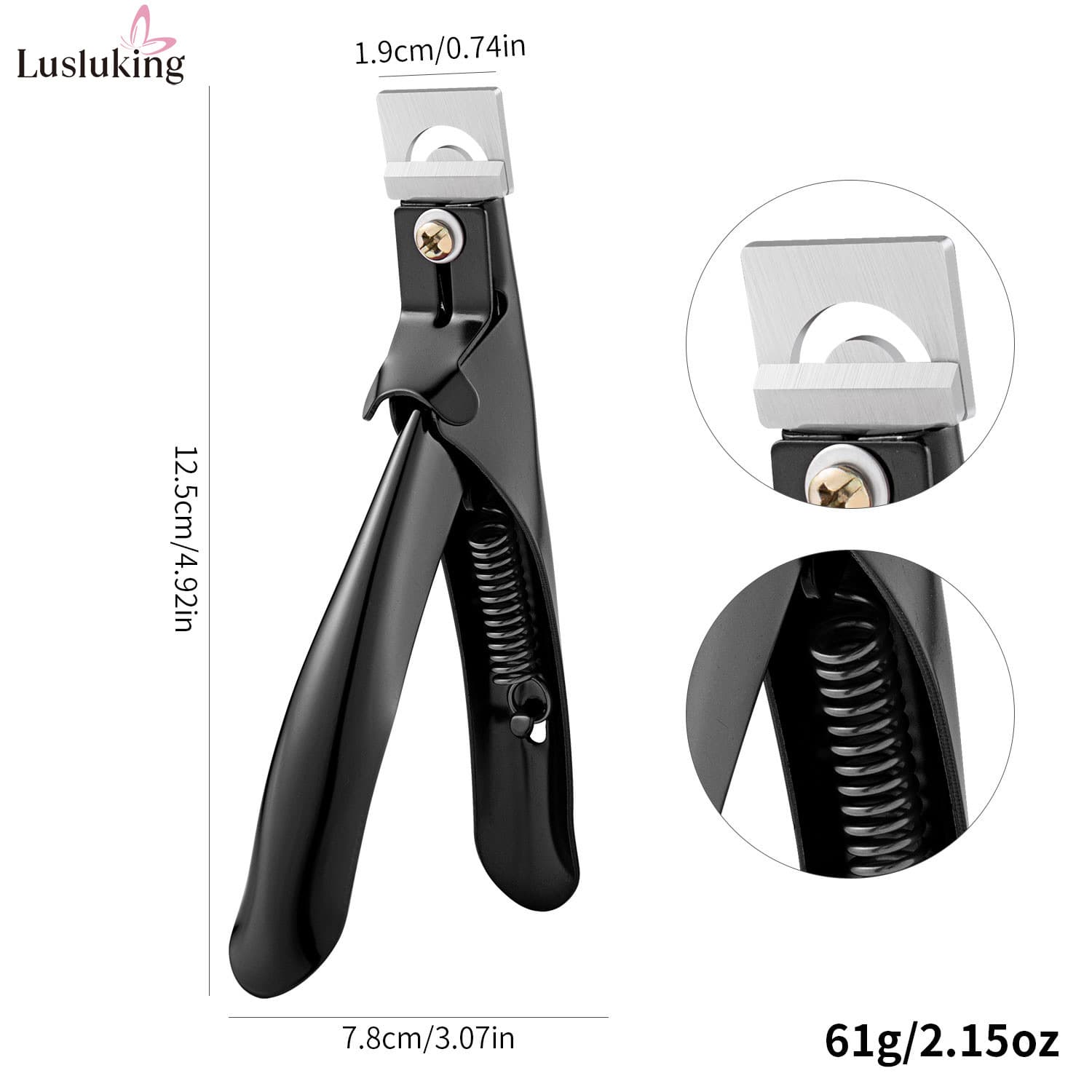 Nail Straight Scissors Color Titanium French U-Shape Nail Clipper Nail Clippers Stainless Steel Nail Clipper Extension Nail Scissors