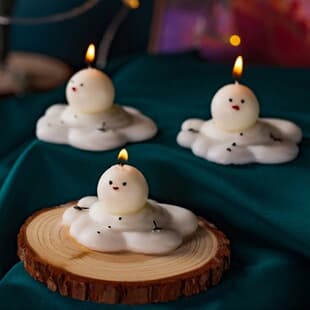 Cross-border Christmas Melting Snowman Silicone Mold DIY Christmas Cute Snowman Candle Plaster Ornament Mold