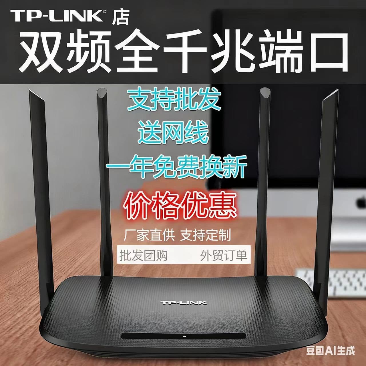 Brand new wholesale Pulian TP5620 Gigabit high power 1200M dual-band router wholesale and retail optical modem wireless