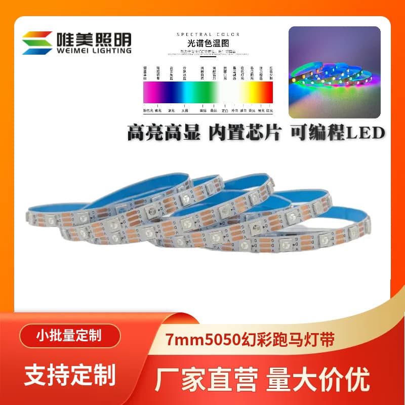 7mm Ultra-Thin 5V RGB Ambient Light Strip for Gaming Desks, Bluetooth Speakers, and Children's Toys - High-Brightness LED Strip