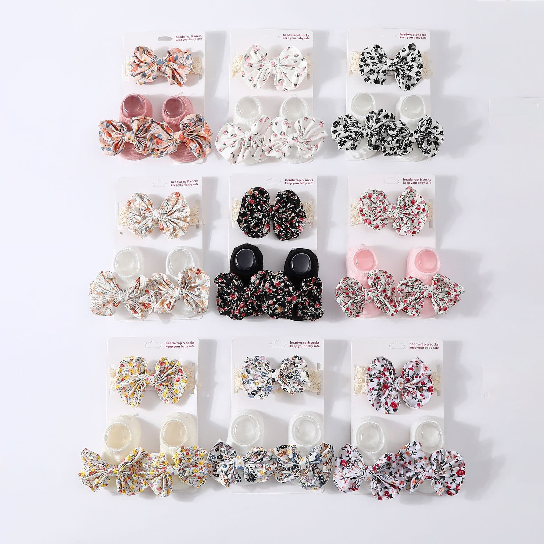 2025 New Princess Baby Shoes INS Infant Shoes Bow Headband Set Soft Sole Walking Shoes