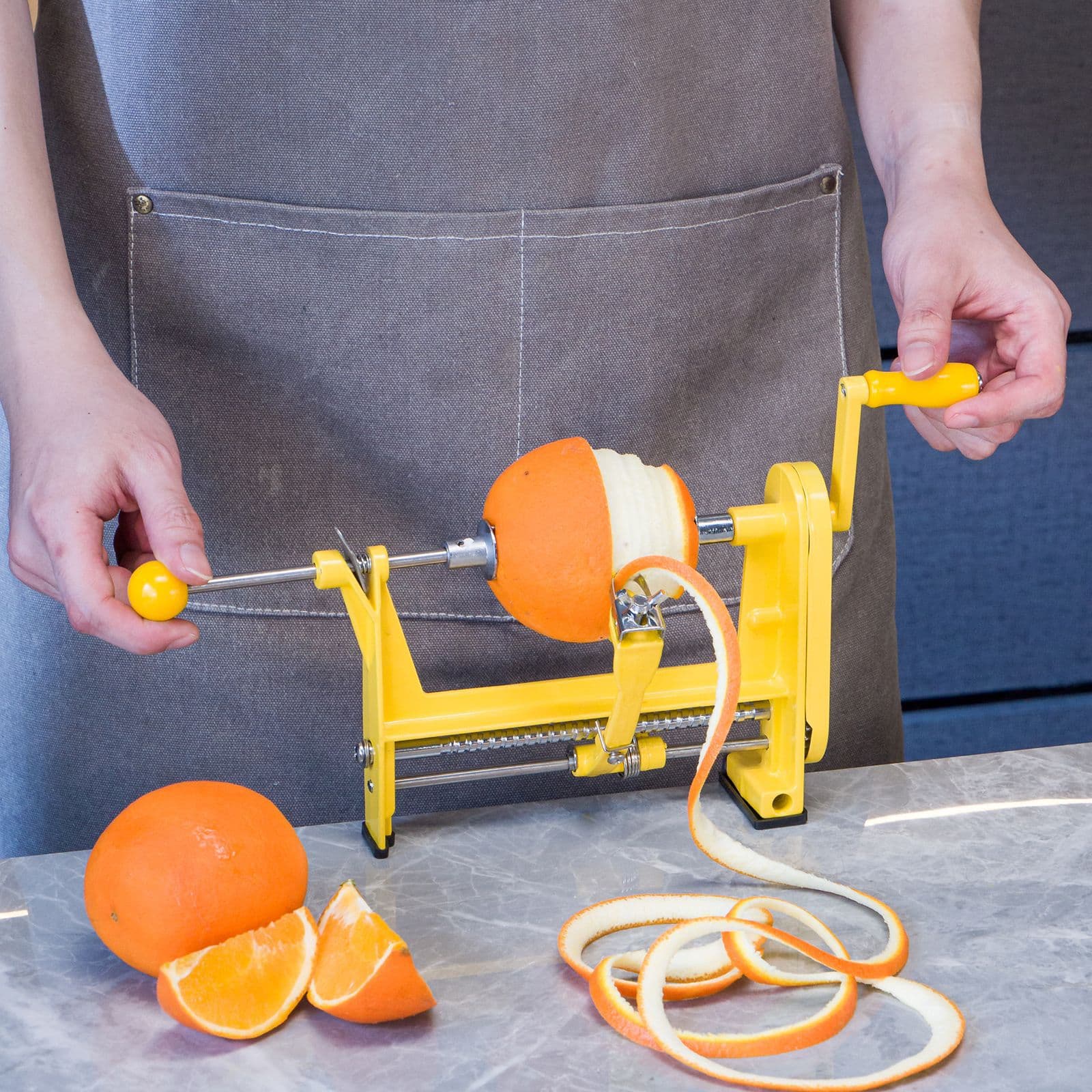 Upgraded covered orange/pear peeler and cutter, household fruit peeling machine for oranges