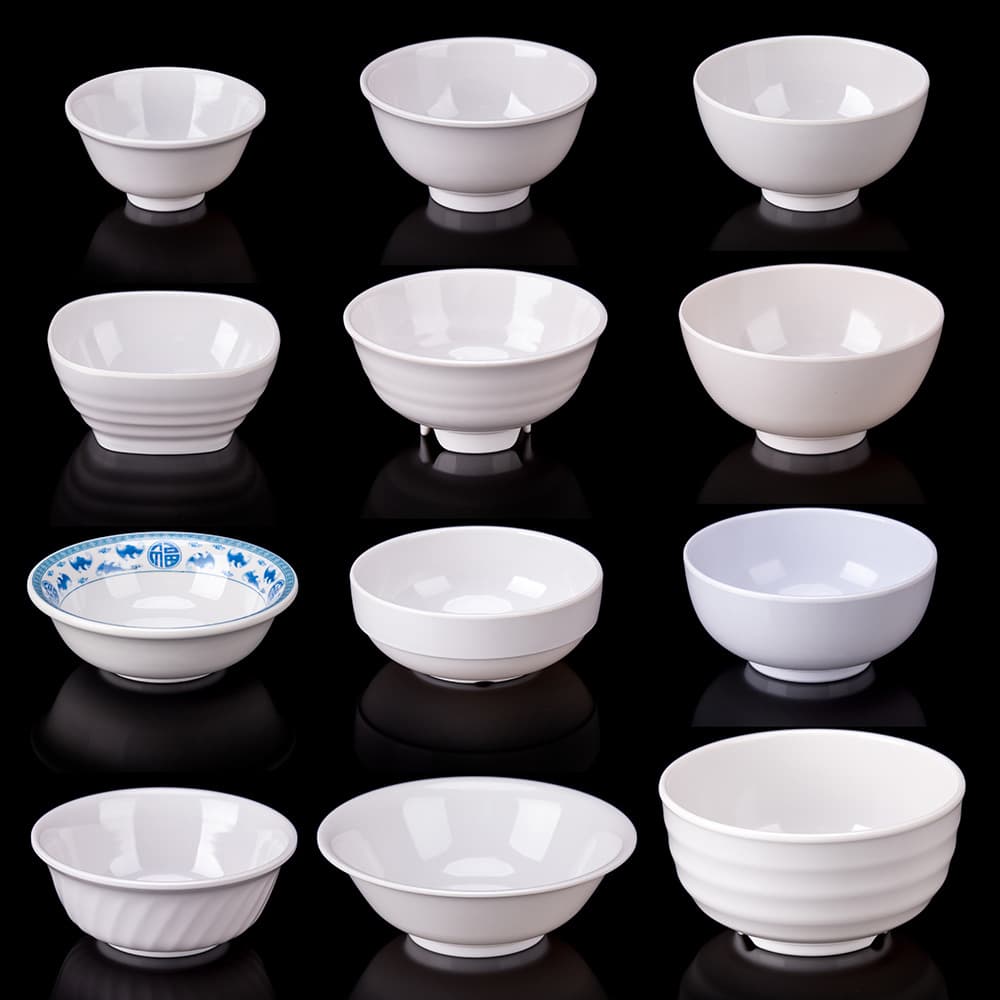 White melamine small soup bowl hot pot restaurant dipping sauce condiment bowl canteen restaurant rice bowl dessert bowl hotel plastic tableware