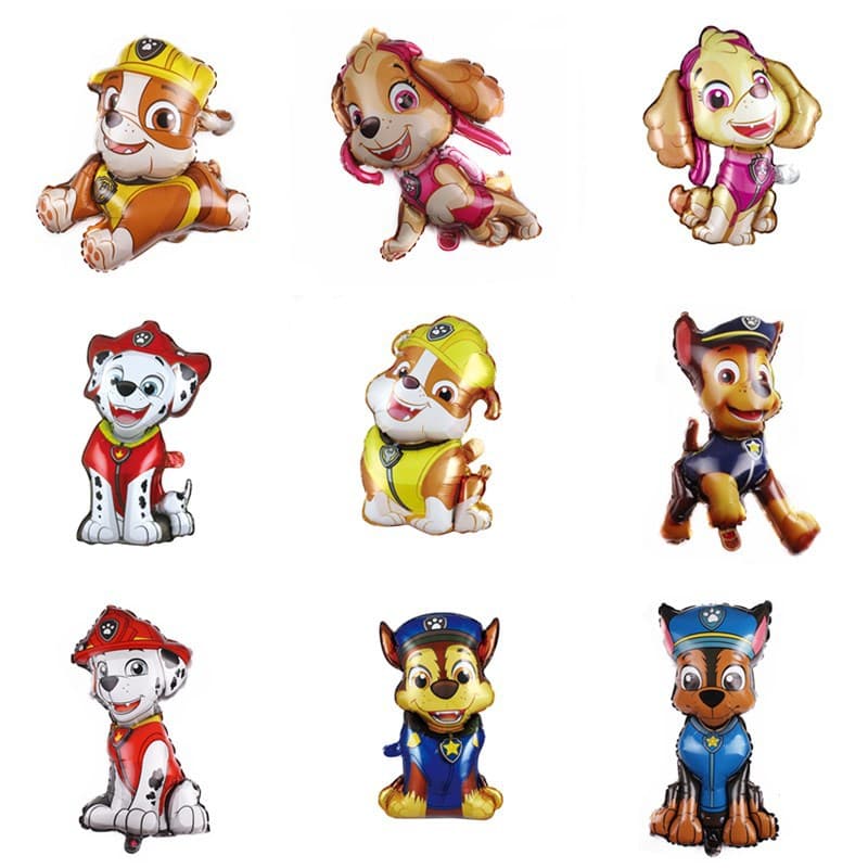 Official Paw Patrol Dog Aluminum Foil Balloon Cartoon Animal Foil Balloon Wholesale Birthday Party Decoration