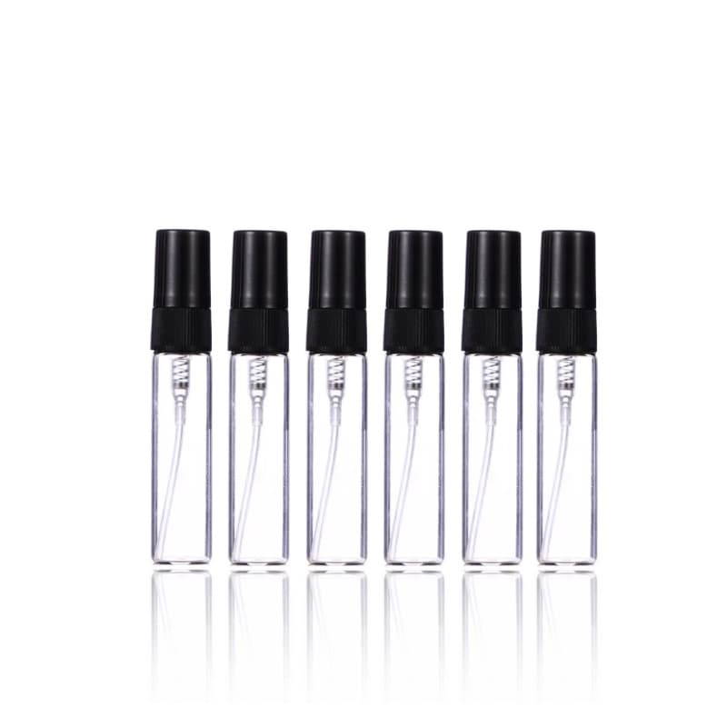 Factory wholesale 5ML perfume bottle sample vial refillable spray bottle with tube assembled perfume bottle