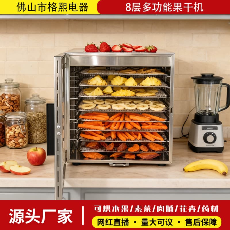 Food Dehydrator for Home Use, Pet Treats, Baby Food, High Power, Small Fruit Dryer, Touchscreen Model